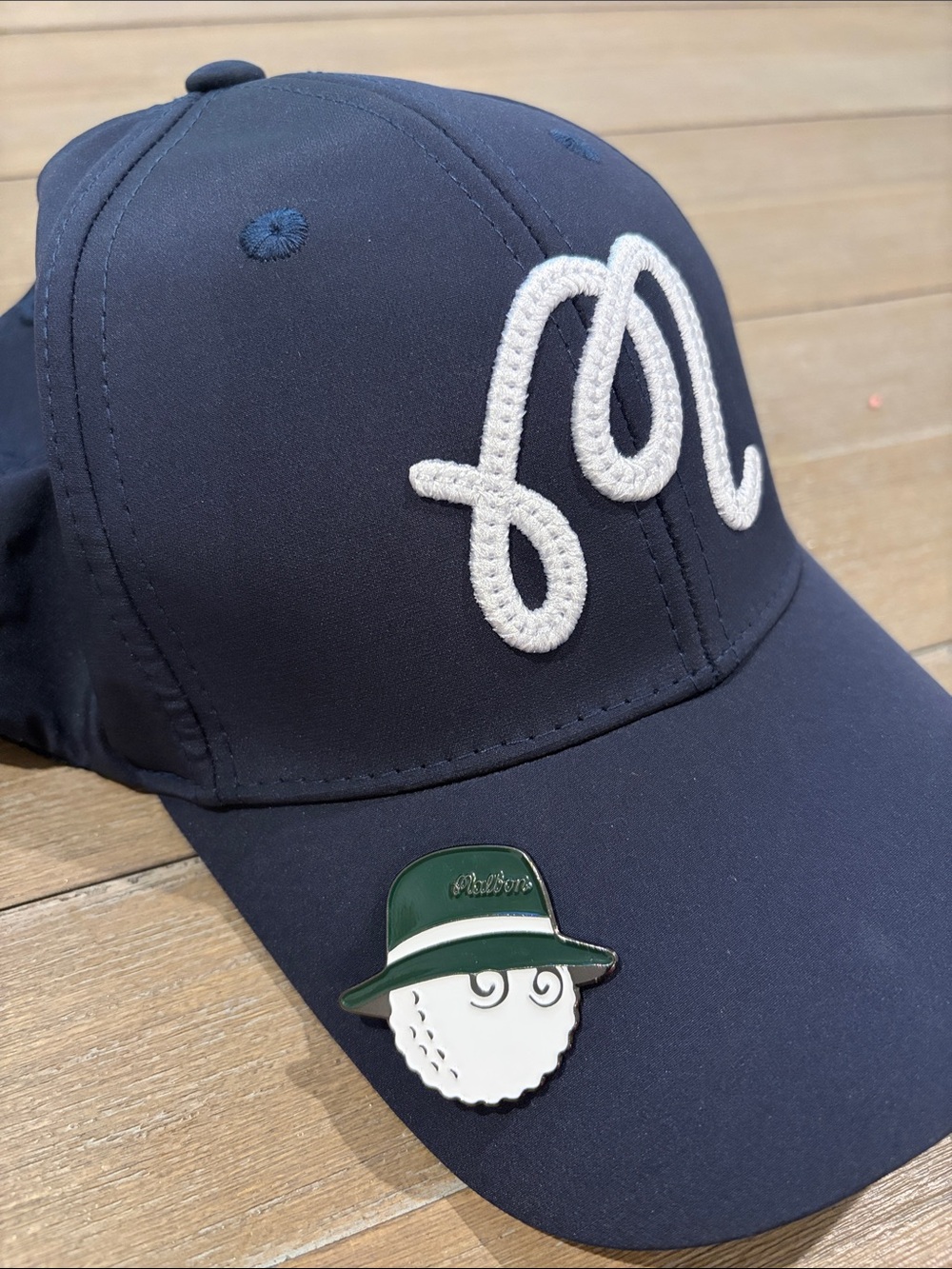 Malbon Golf Hat with magnetic ball marker. Never worn. - Picture 3 of 6